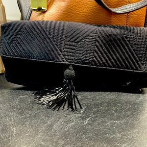 Black velvet wristlet